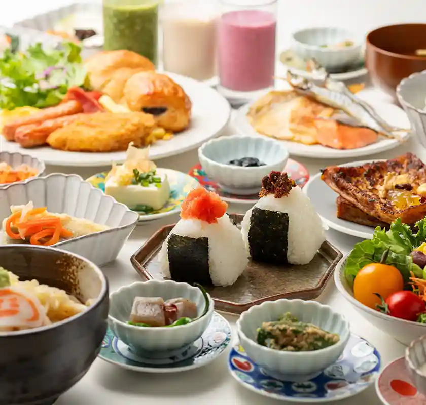 【開業限定プライス】朝食品数No.1宣言☆自慢のライブキッチンからは主役料理たちのオンパレード！！